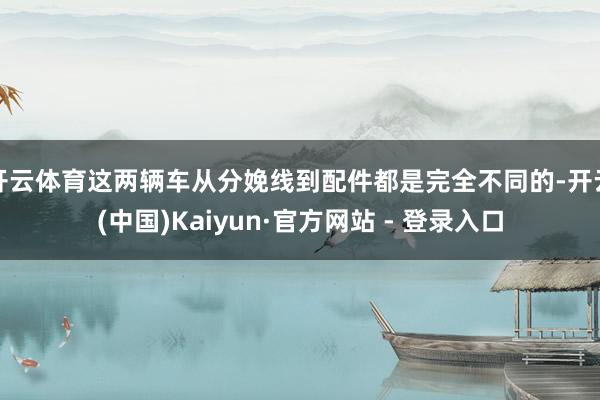 开云体育这两辆车从分娩线到配件都是完全不同的-开云(中国)Kaiyun·官方网站 - 登录入口