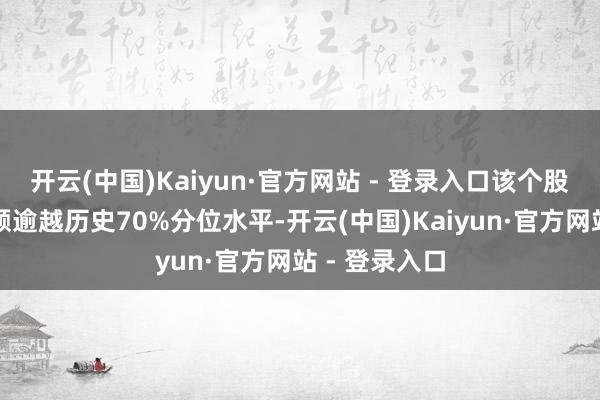 开云(中国)Kaiyun·官方网站 - 登录入口该个股面前融资余额逾越历史70%分位水平-开云(中国)Kaiyun·官方网站 - 登录入口