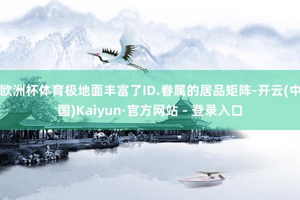 欧洲杯体育极地面丰富了ID.眷属的居品矩阵-开云(中国)Kaiyun·官方网站 - 登录入口