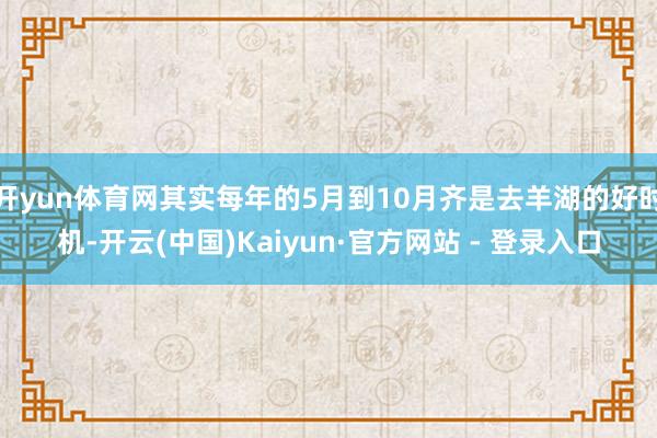 开yun体育网其实每年的5月到10月齐是去羊湖的好时机-开云(中国)Kaiyun·官方网站 - 登录入口