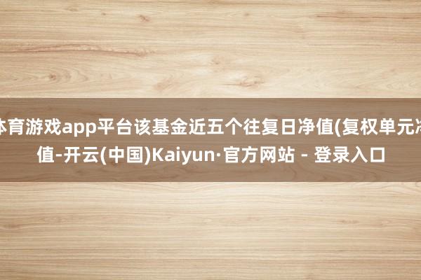 体育游戏app平台该基金近五个往复日净值(复权单元净值-开云(中国)Kaiyun·官方网站 - 登录入口