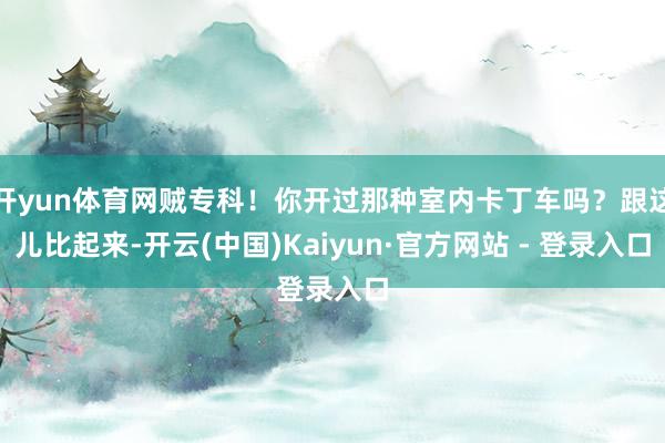 开yun体育网贼专科！你开过那种室内卡丁车吗？跟这儿比起来-开云(中国)Kaiyun·官方网站 - 登录入口